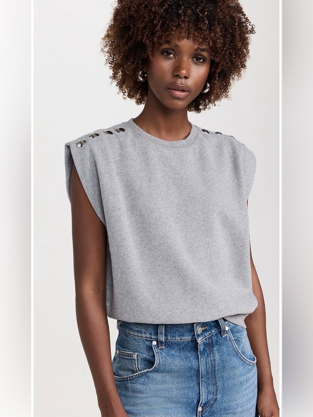 Claire V. Le Vest Studded Top Size Small